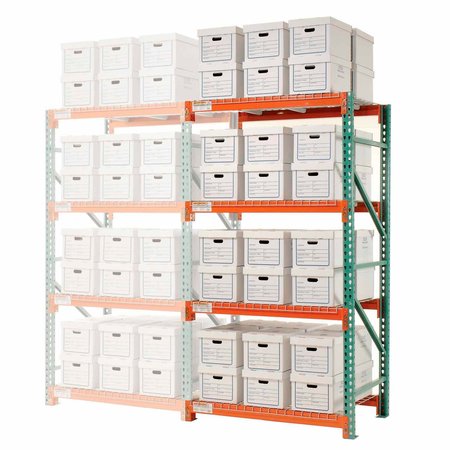 GLOBAL INDUSTRIAL Record Storage Rack Add-On Letter Legal 48W x 36D x 96H 258207N